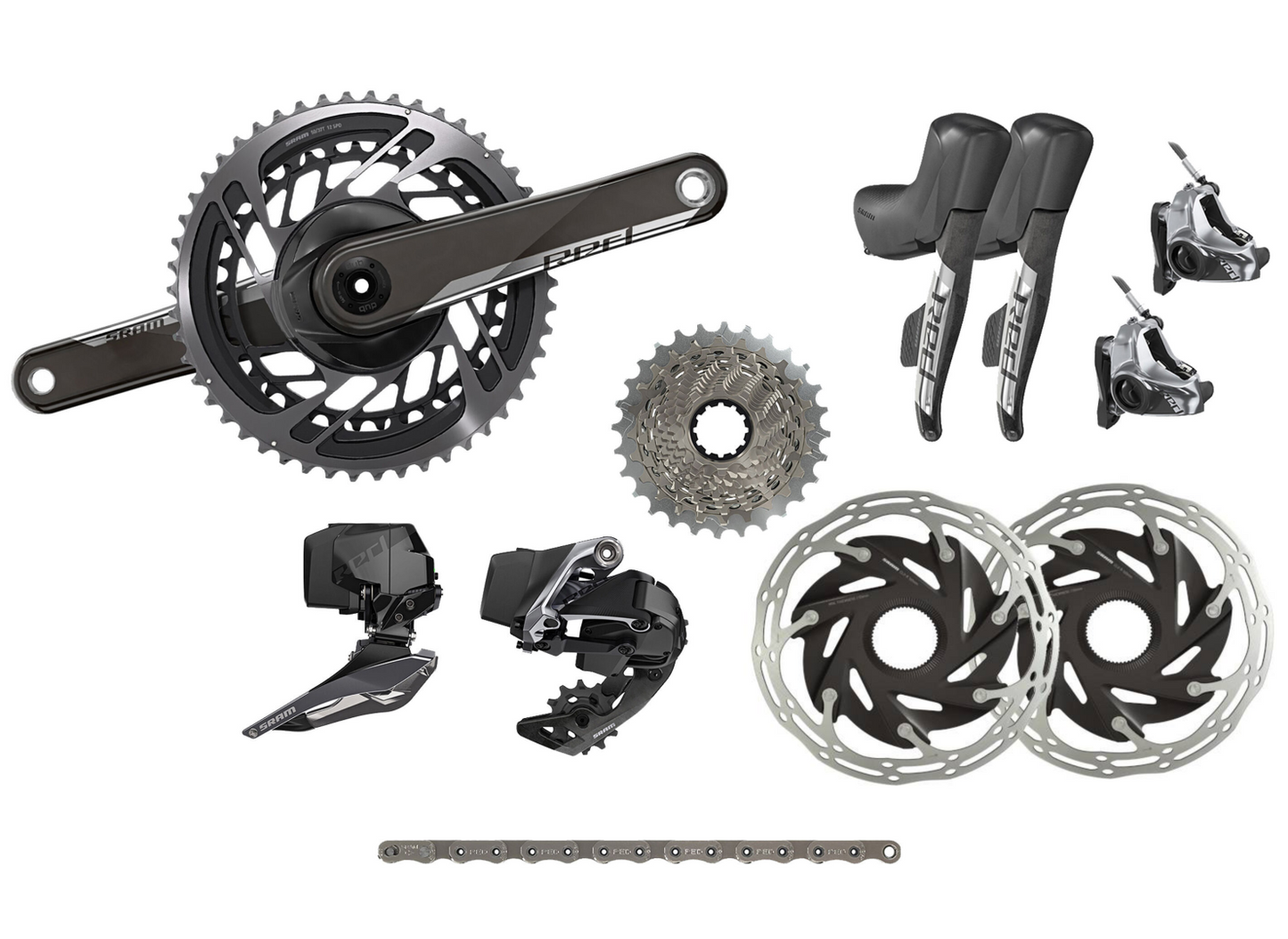 Sram Red eTap AXS Groepset 48/35T 10-33T 172.5mm