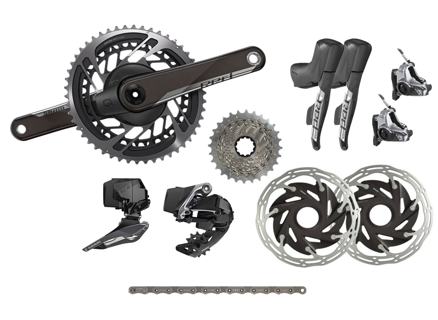 Sram Red eTap AXS Groepset Powermeter 48/35T 10-33T 172.5mm