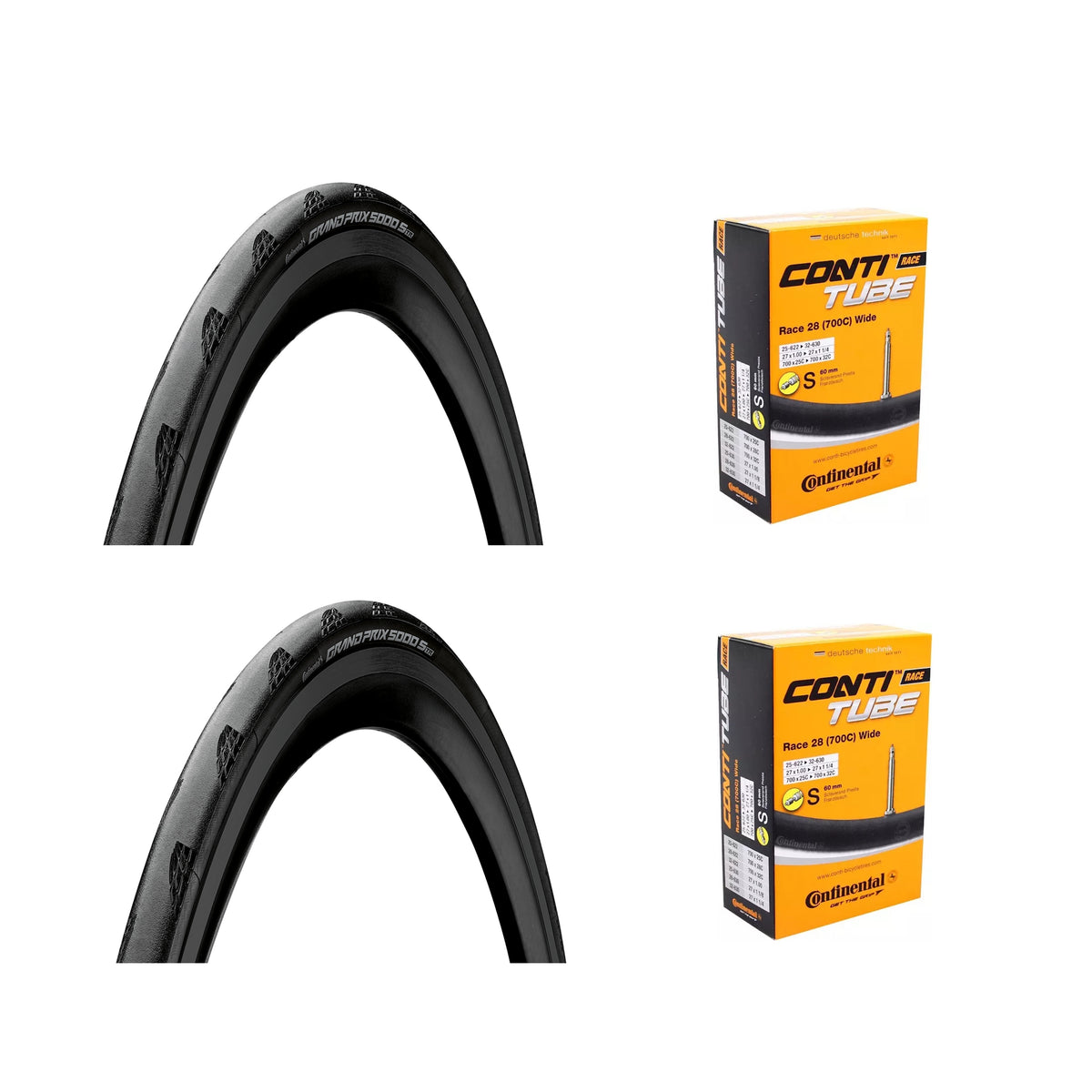 Continental Grand Prix 5000 S TR Set + Continental Binnenbanden Bundel