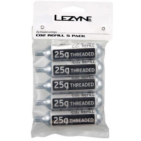 Lezyne 25G CO2 - Refill Pack (5 stuks) CO2 Patronen