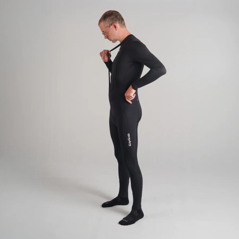 GripGrab Ride Thermal lange fietsbroek met bretels Heren