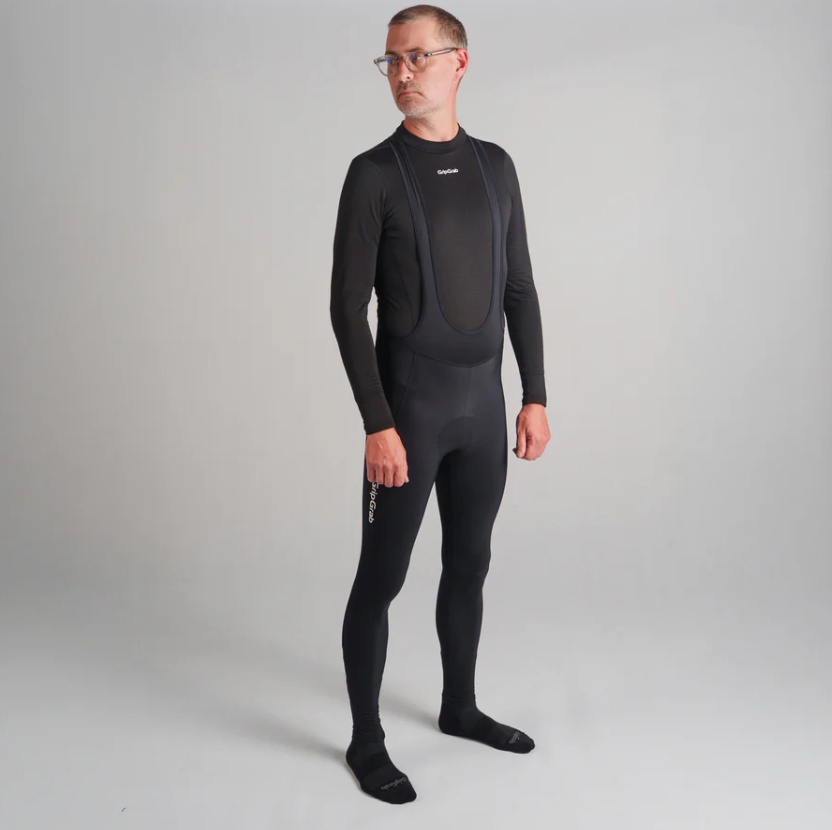 GripGrab Ride Thermal lange fietsbroek met bretels Heren