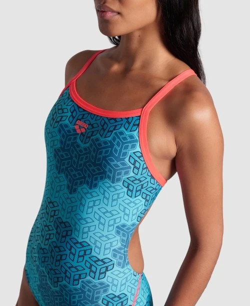 Arena W Camo Kikko Swimsuit Challenge Back Badpak
